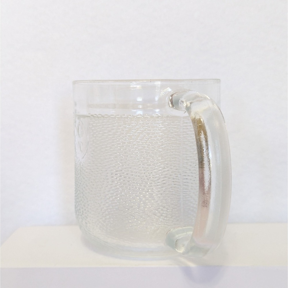 Iittala Krouvi 50cl Textured Clear Beer Glass Stein Cup w/Handle Made in Finland - Picture 4 of 8
